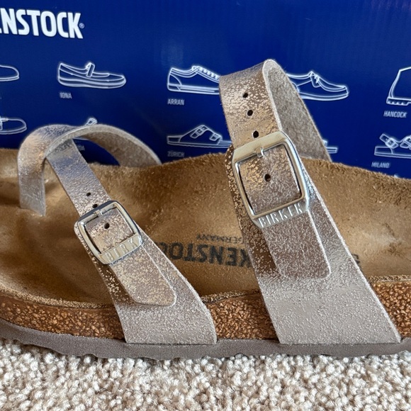 Birkenstock Mayari Metallic Silver Sandals - Picture 10 of 10